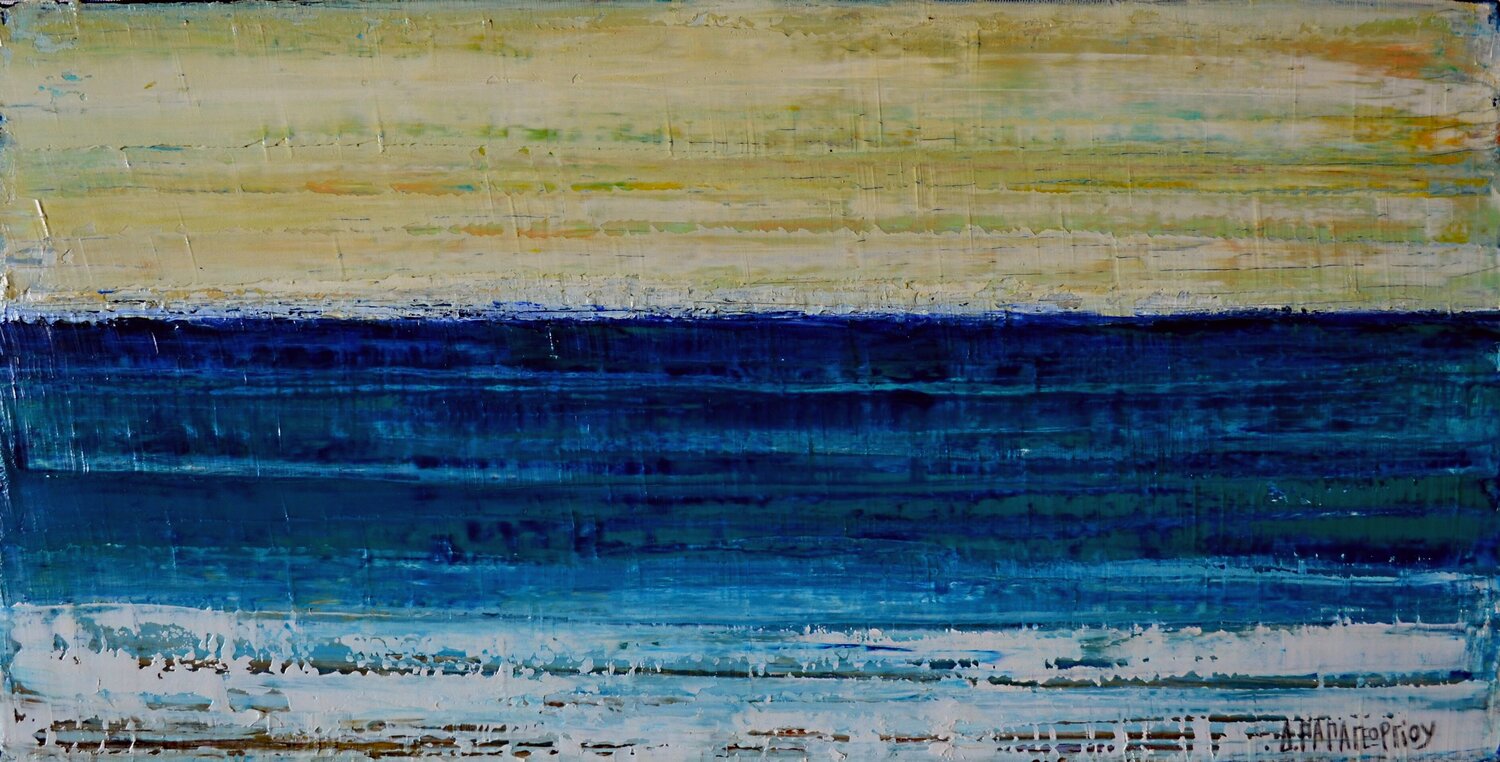 SMALL SEASCAPE 22 Dimitra Papageorgiou Original painting for sale