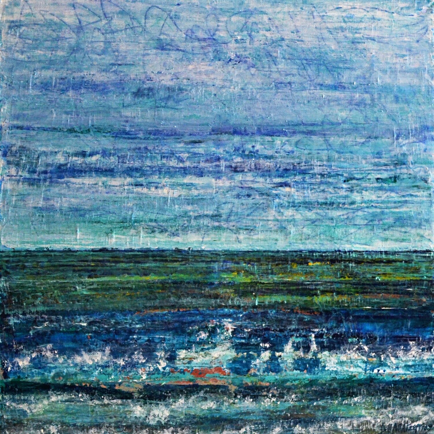 SEA VIEW 1 Dimitra Papageorgiou Original painting for sale