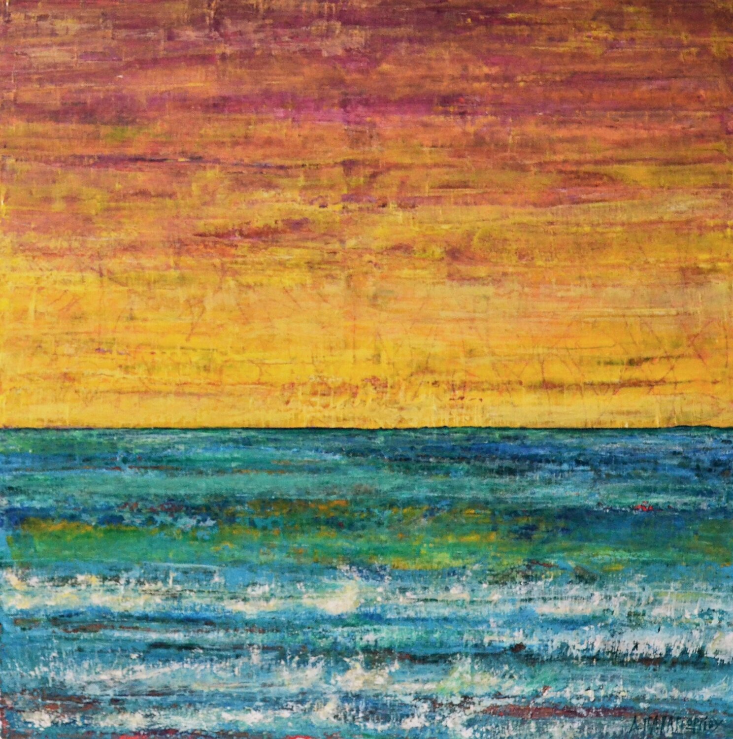 SEA VIEW 2 Dimitra Papageorgiou Original painting for sale