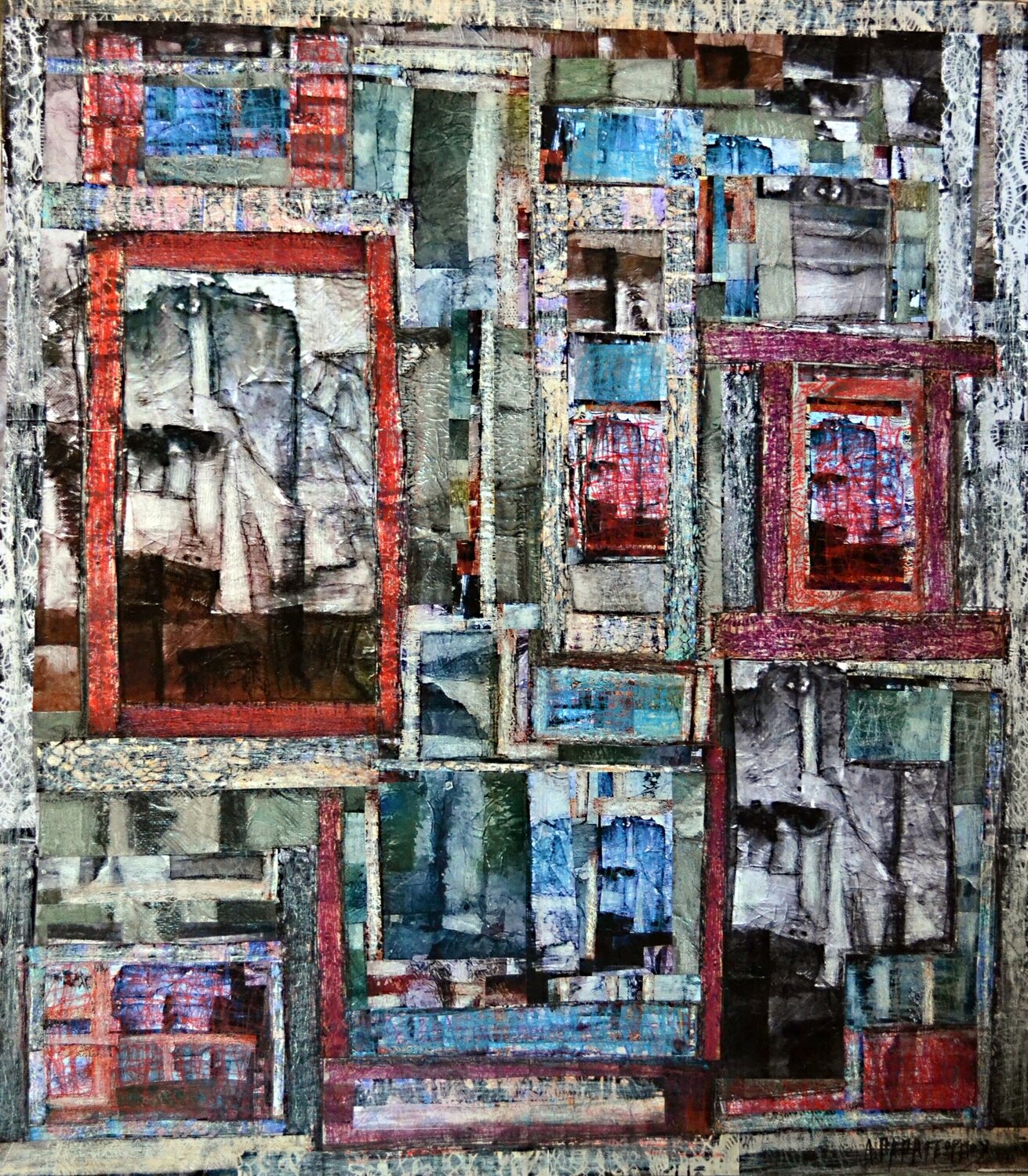 MEMORY BOXES 1 Dimitra Papageorgiou Original painting for sale