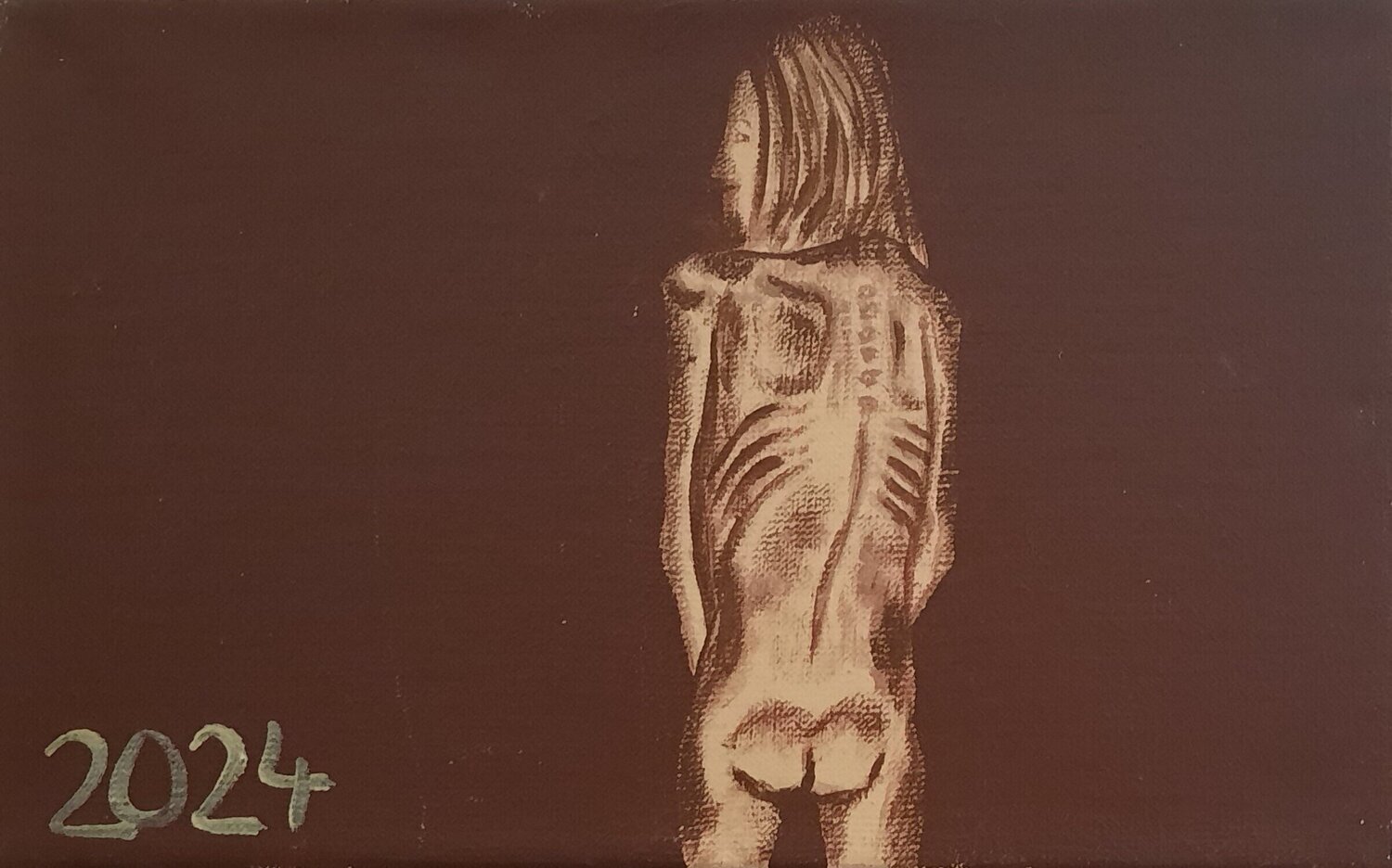 SMALL STANDING ACT 18 / 34 Peter Plavcan Original painting for sale