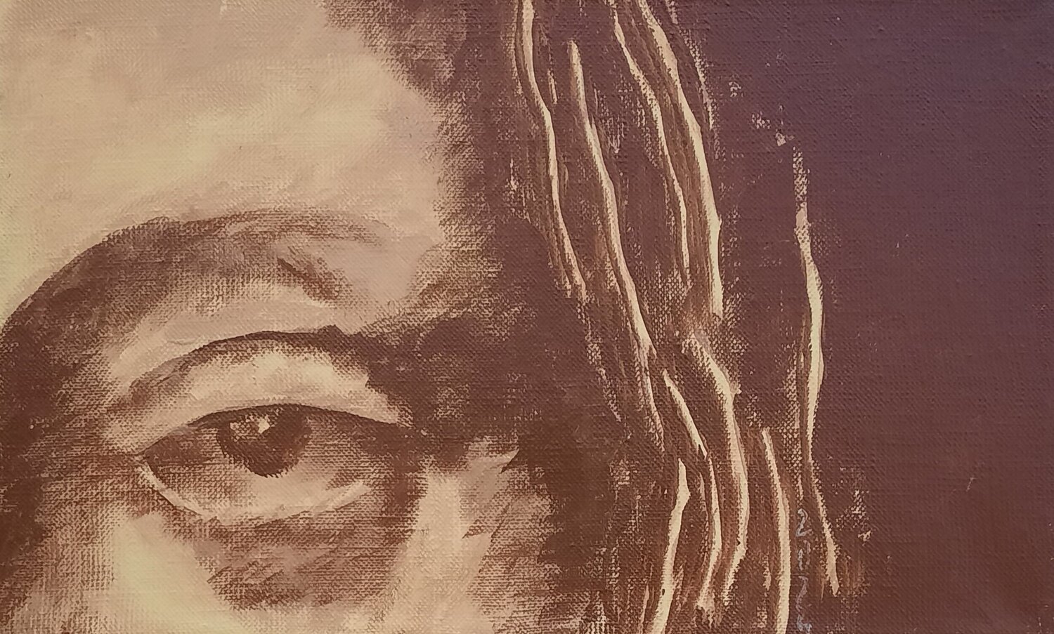 His left eye Peter Plavcan Original painting for sale
