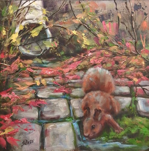 Thirsty by Satu Helle, Painting for Sale on Select