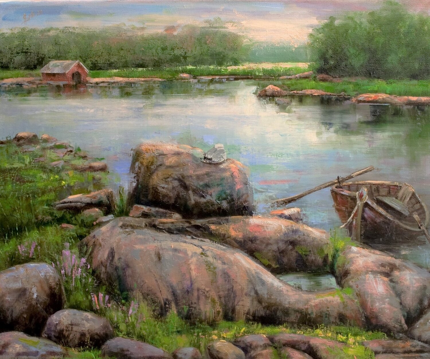 A moment of rest Satu Helle Original painting for sale