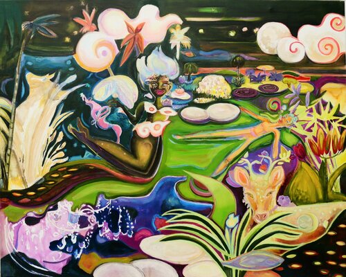 "Et nous avions des nuits plus belles que vos jours" by Laurence LEJAY, Painting for Sale on Select