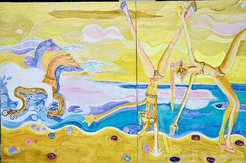 Liberté ma bonne étoile by Laurence LEJAY, Painting for Sale on Select