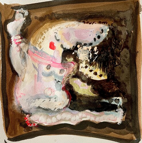Les bas by Laurence LEJAY, Painting for Sale on Select