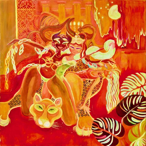 Le vestiaire de tout les possibles by Laurence LEJAY, Painting for Sale on Select