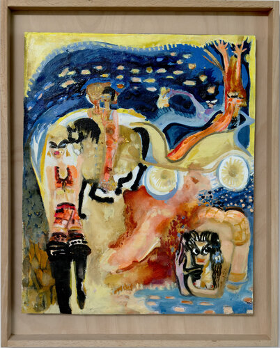 Hermes et les amazones II by Laurence LEJAY, Painting for Sale on Select