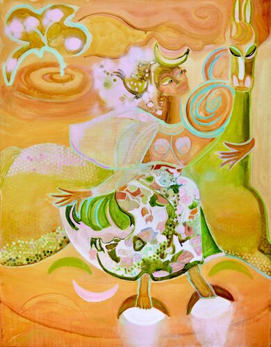 Au son des galops tes sabots résonnent by Laurence LEJAY, Painting for Sale on Select