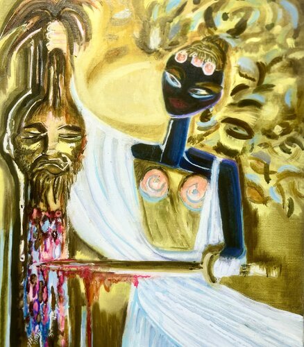 La tête d’ Holopherne by Laurence LEJAY, Painting for Sale on Select