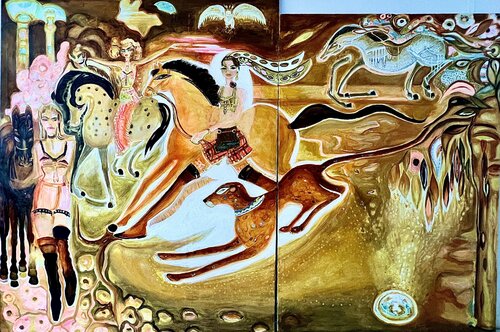 Les nuits rutilantes by Laurence LEJAY, Painting for Sale on Select
