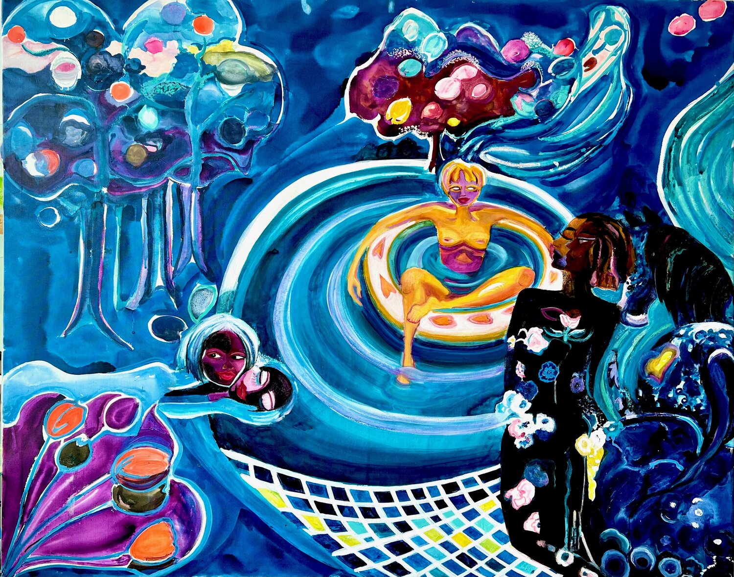 "Nos lendemains sans limites", 2022 Laurence LEJAY Original painting for sale