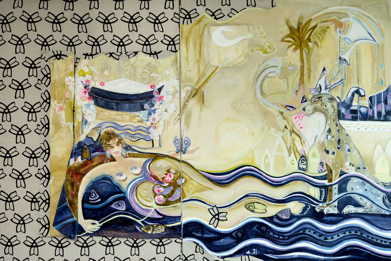 Le chant des sirenes Laurence LEJAY Original painting for sale