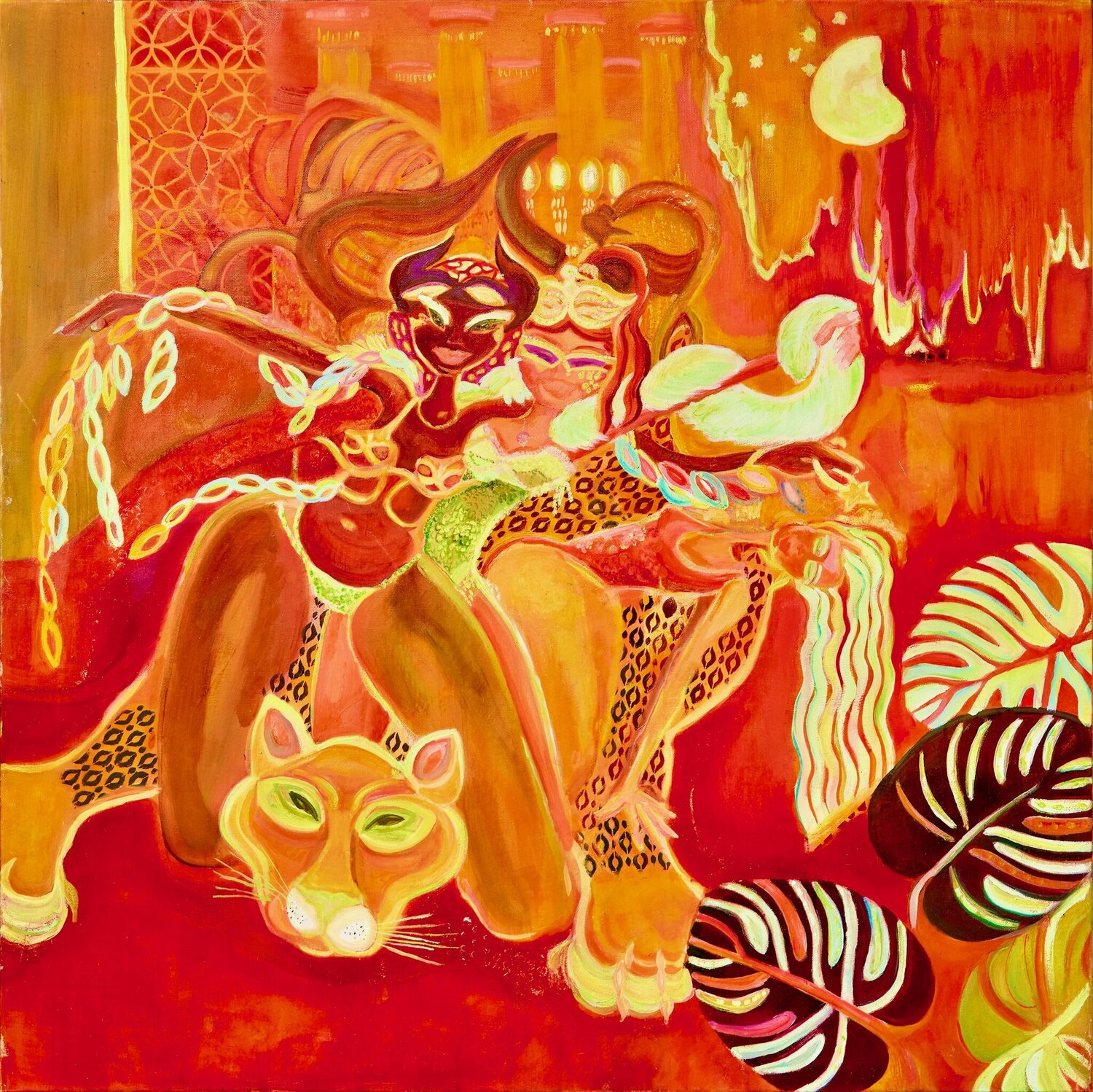 Le vestiaire de tout les possibles Laurence LEJAY Original painting for sale