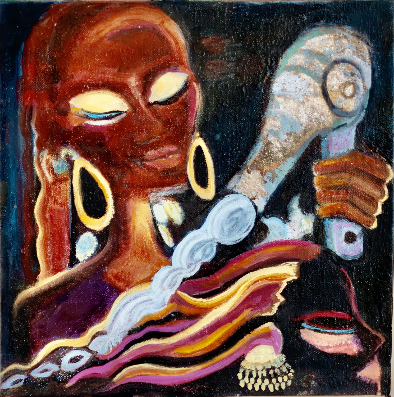 Brushing Laurence LEJAY Original painting for sale