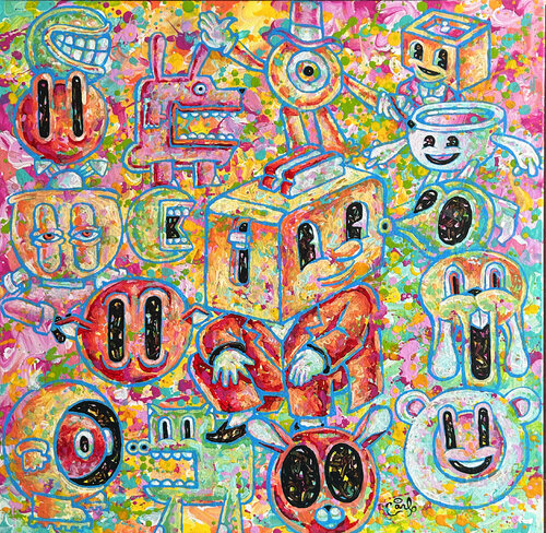 Toaster Head by Carl Lozada, Painting for Sale on Select