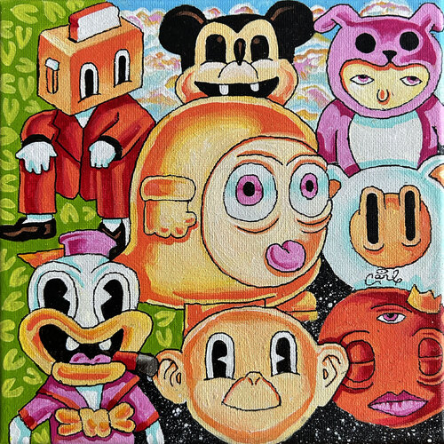 Space Alien Mini by Carl Lozada, Painting for Sale on Select