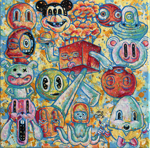 Blowing My Stack by Carl Lozada, Painting for Sale on Select