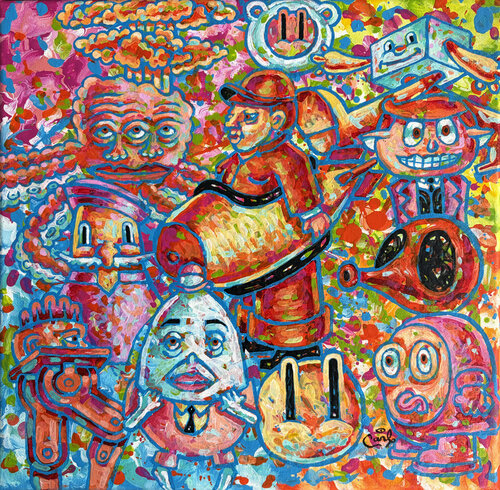Space Blimpboy by Carl Lozada, Painting for Sale on Select