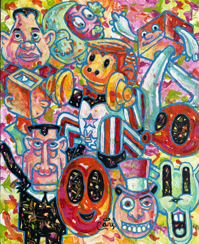 Toy Monkey by Carl Lozada, Painting for Sale on Select