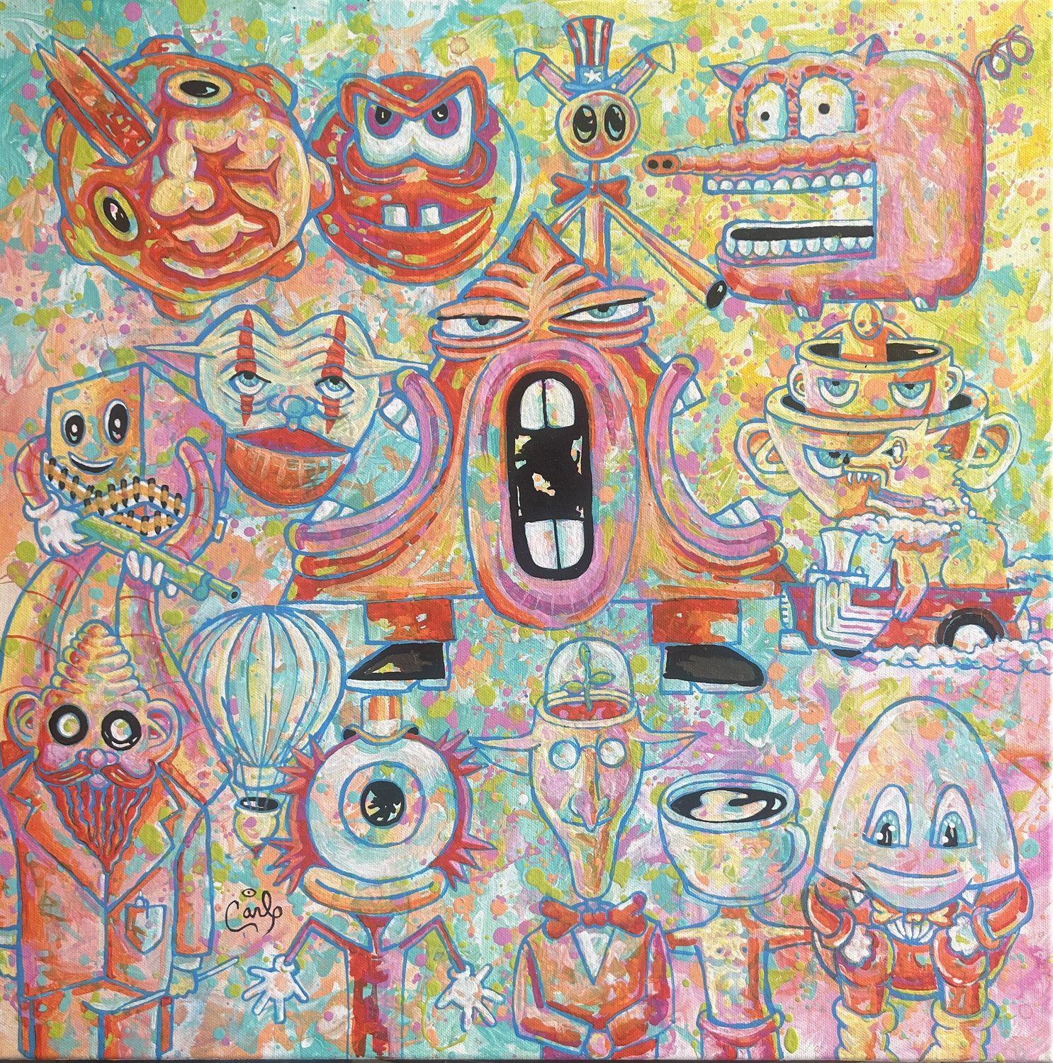 Pyramid Man Carl Lozada Original painting for sale
