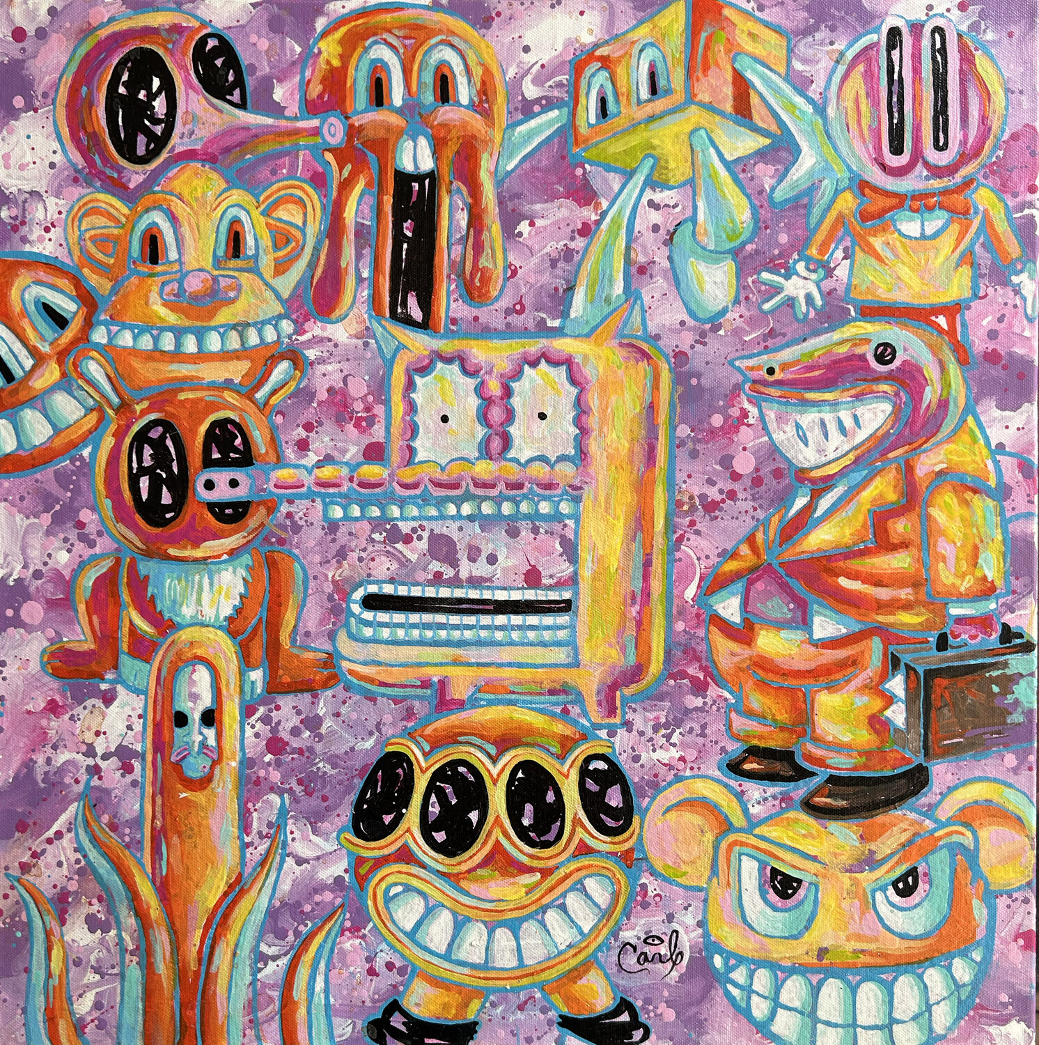 Piglet Carl Lozada Original painting for sale