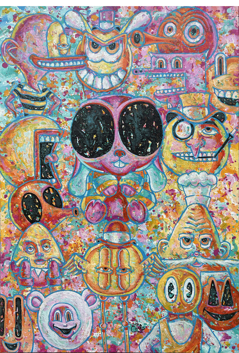 Baby Bunny Carl Lozada Original painting for sale
