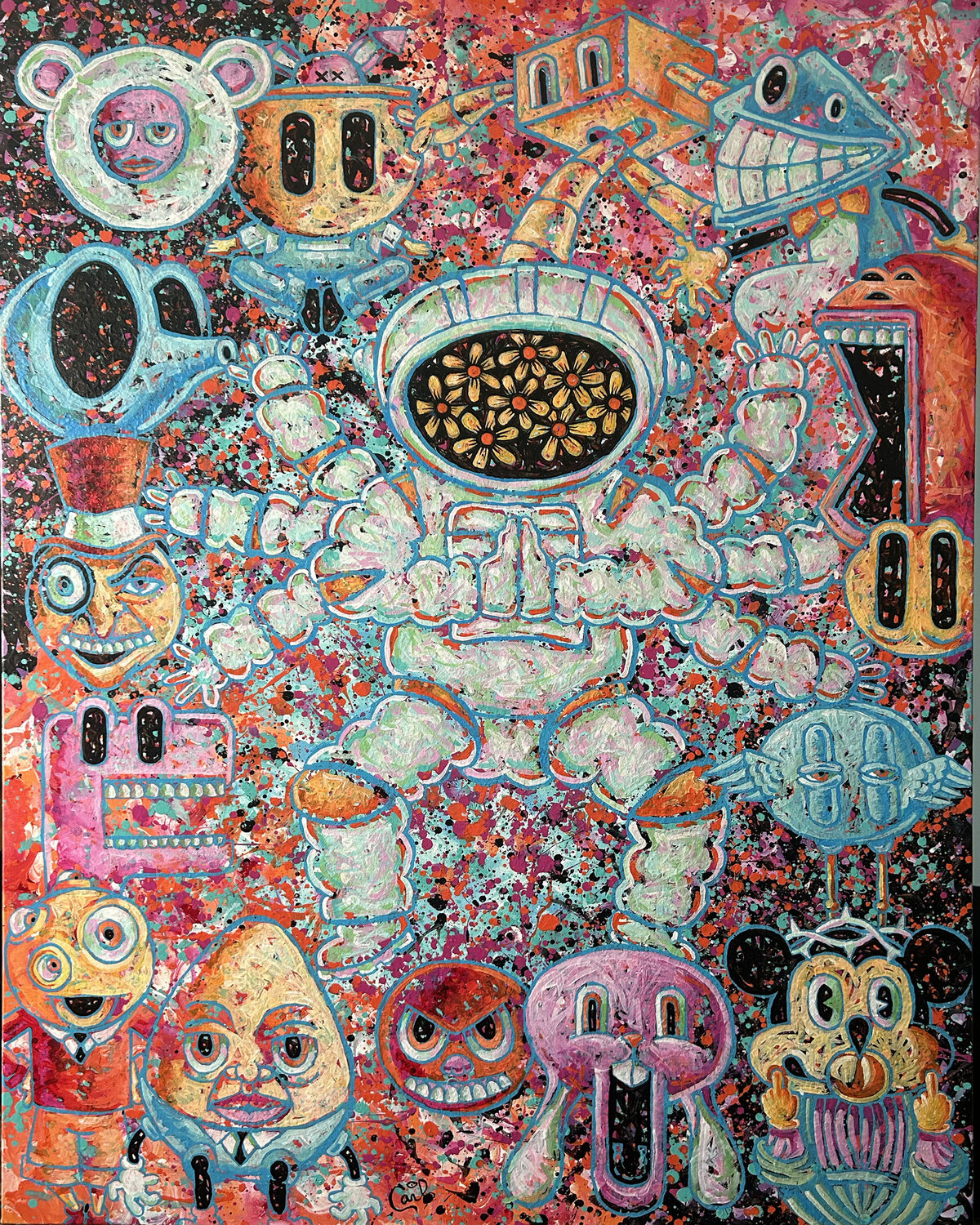 Between the White Noise Carl Lozada Original painting for sale