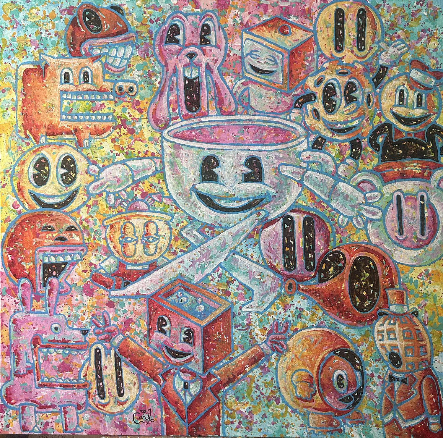 Spangles Ballroom Dance Carl Lozada Original painting for sale