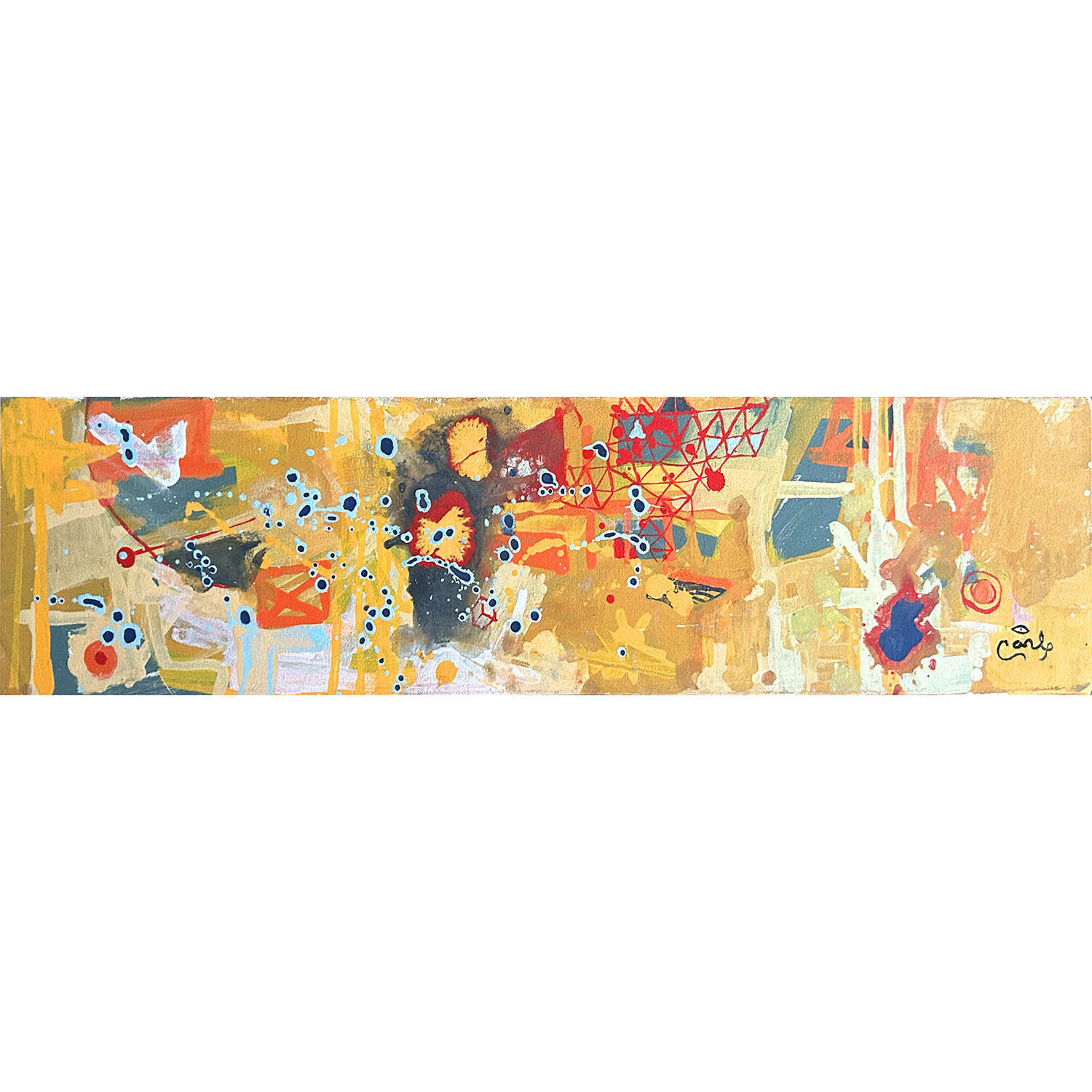 Yellow Carl Lozada Original painting for sale