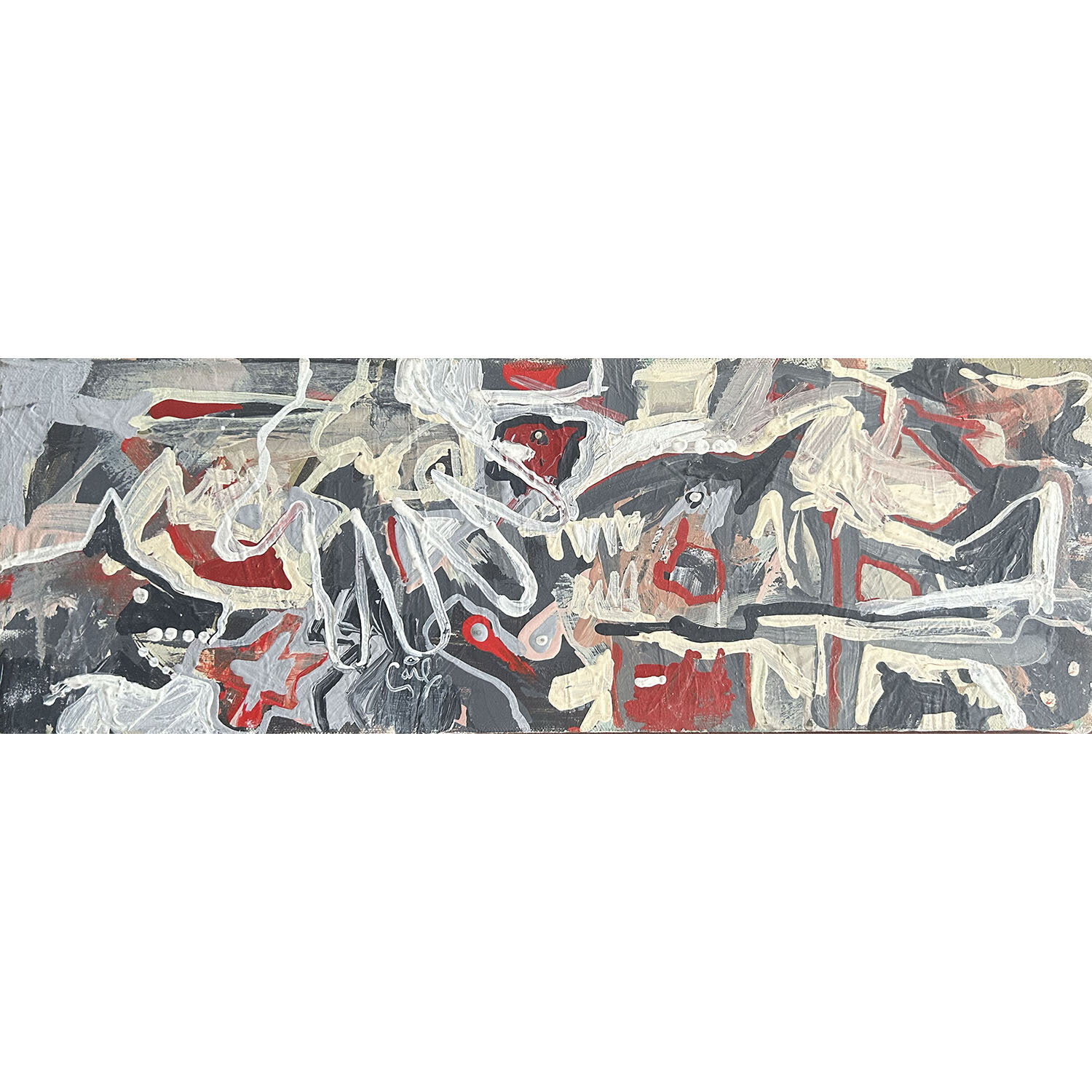 Wolf and the Shark Carl Lozada Original painting for sale