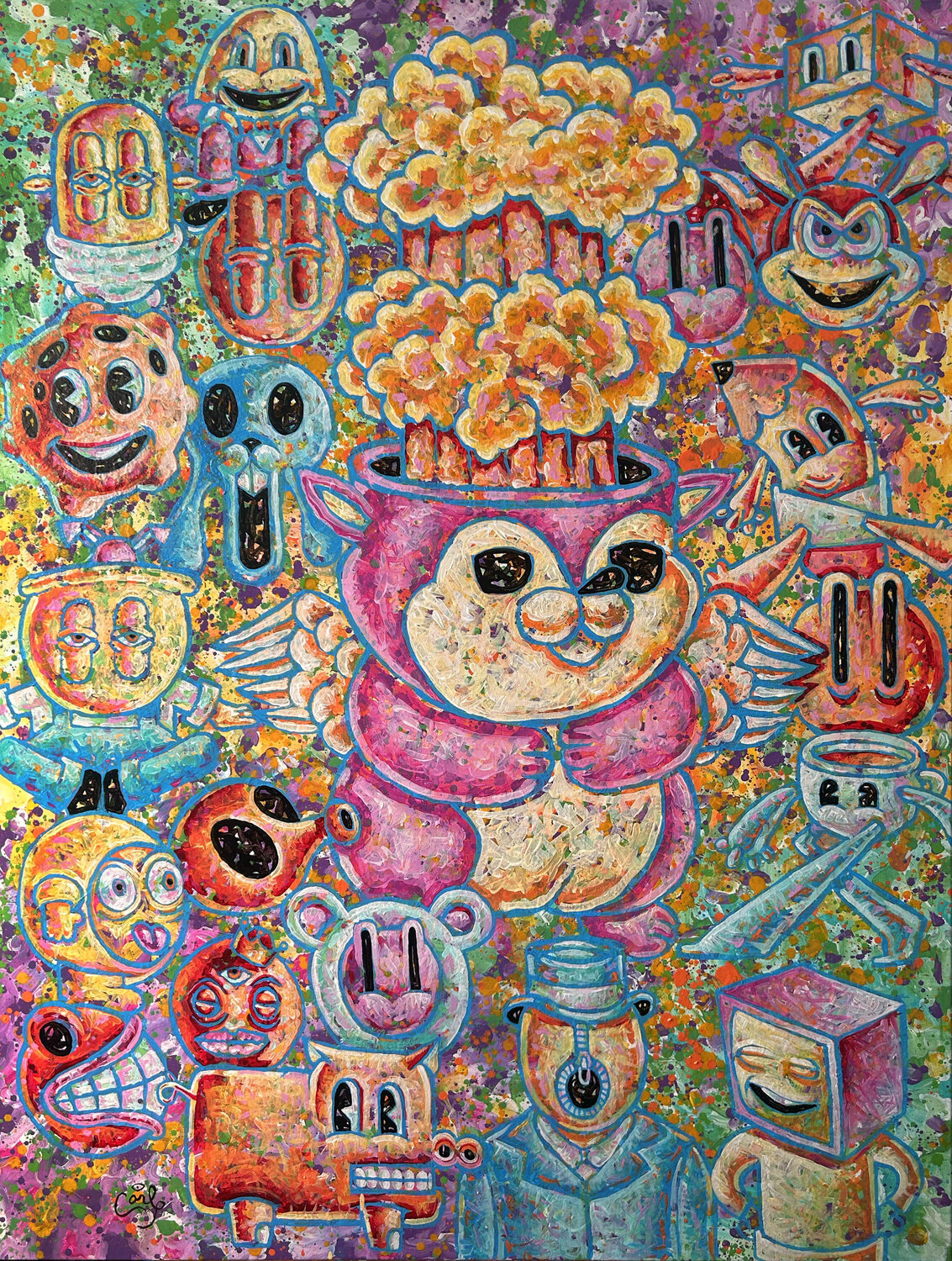 Meltdown in Garden City Carl Lozada Original painting for sale