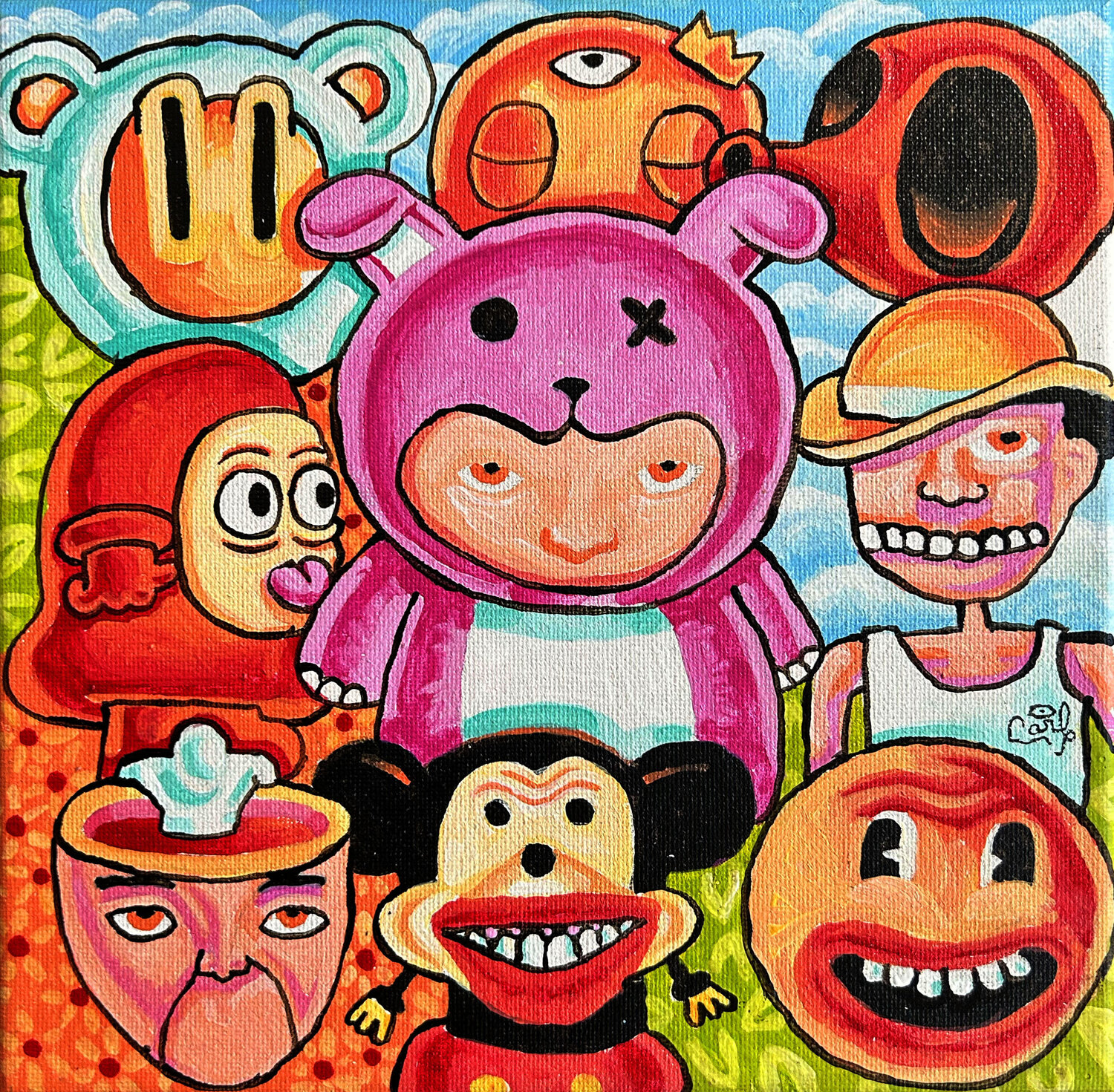 Dead Rabbit Boy Mini Carl Lozada Original painting for sale