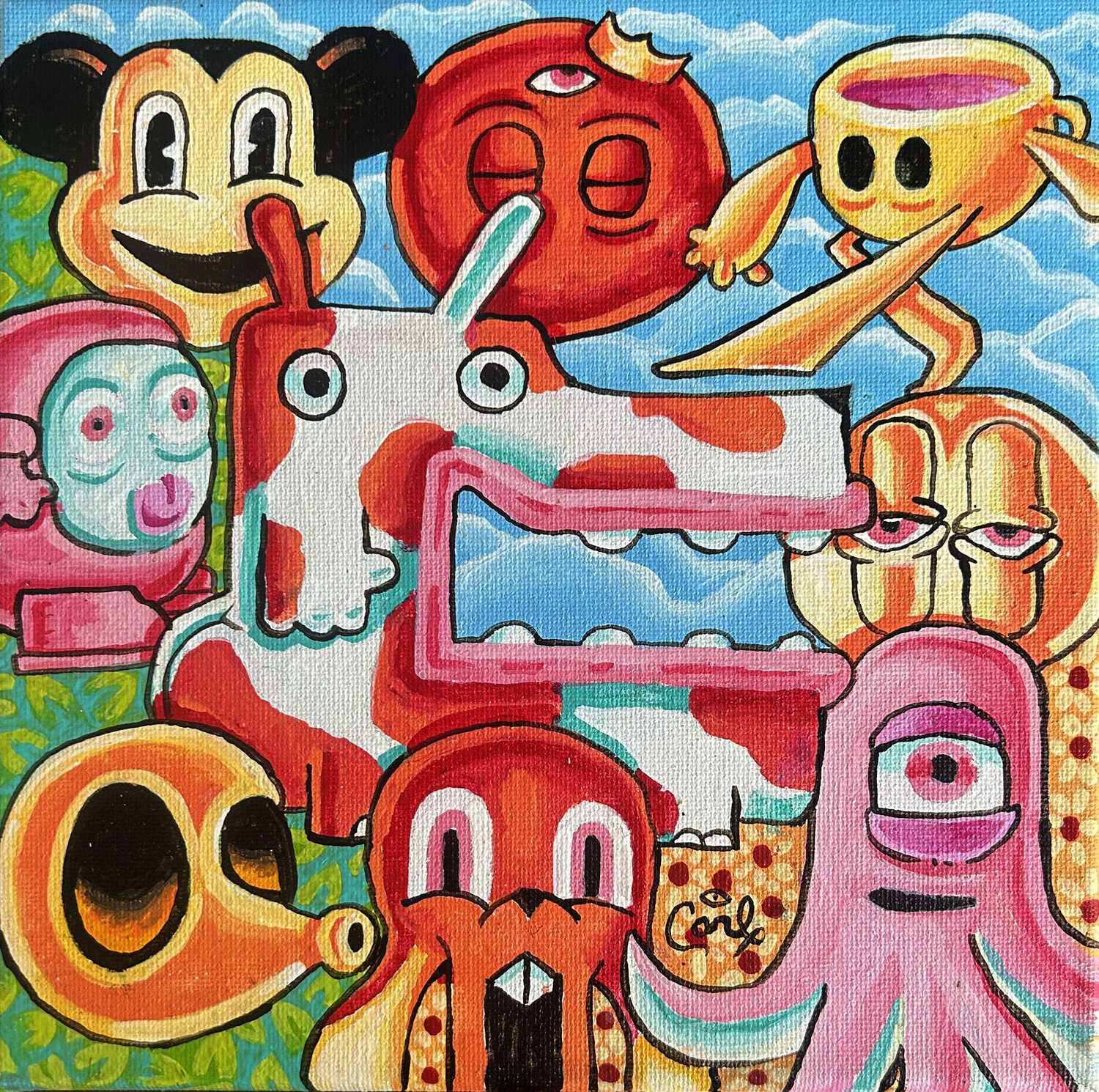 My Dog  Charlie Carl Lozada Original painting for sale