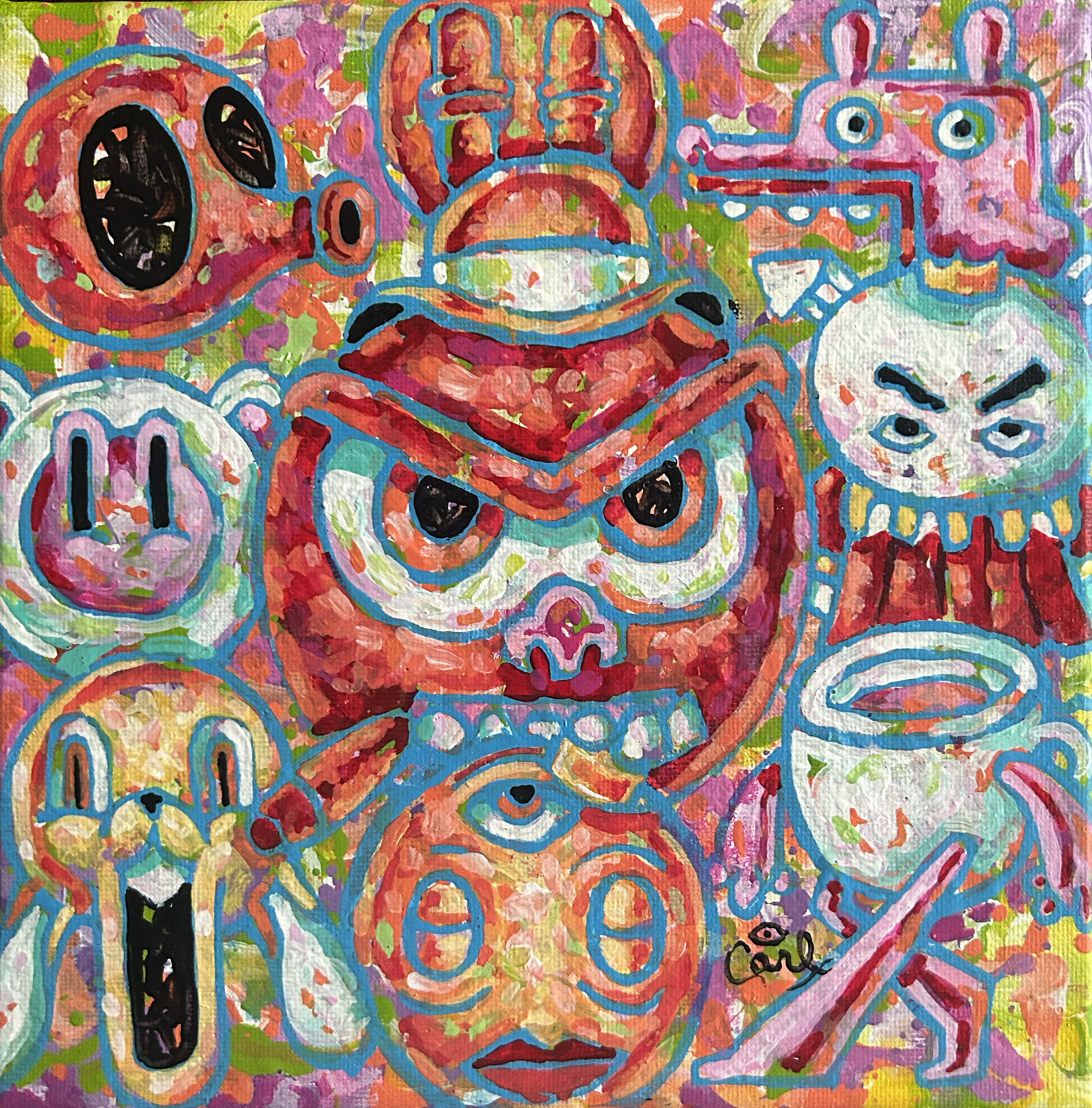 Mean Boss Carl Lozada Original painting for sale