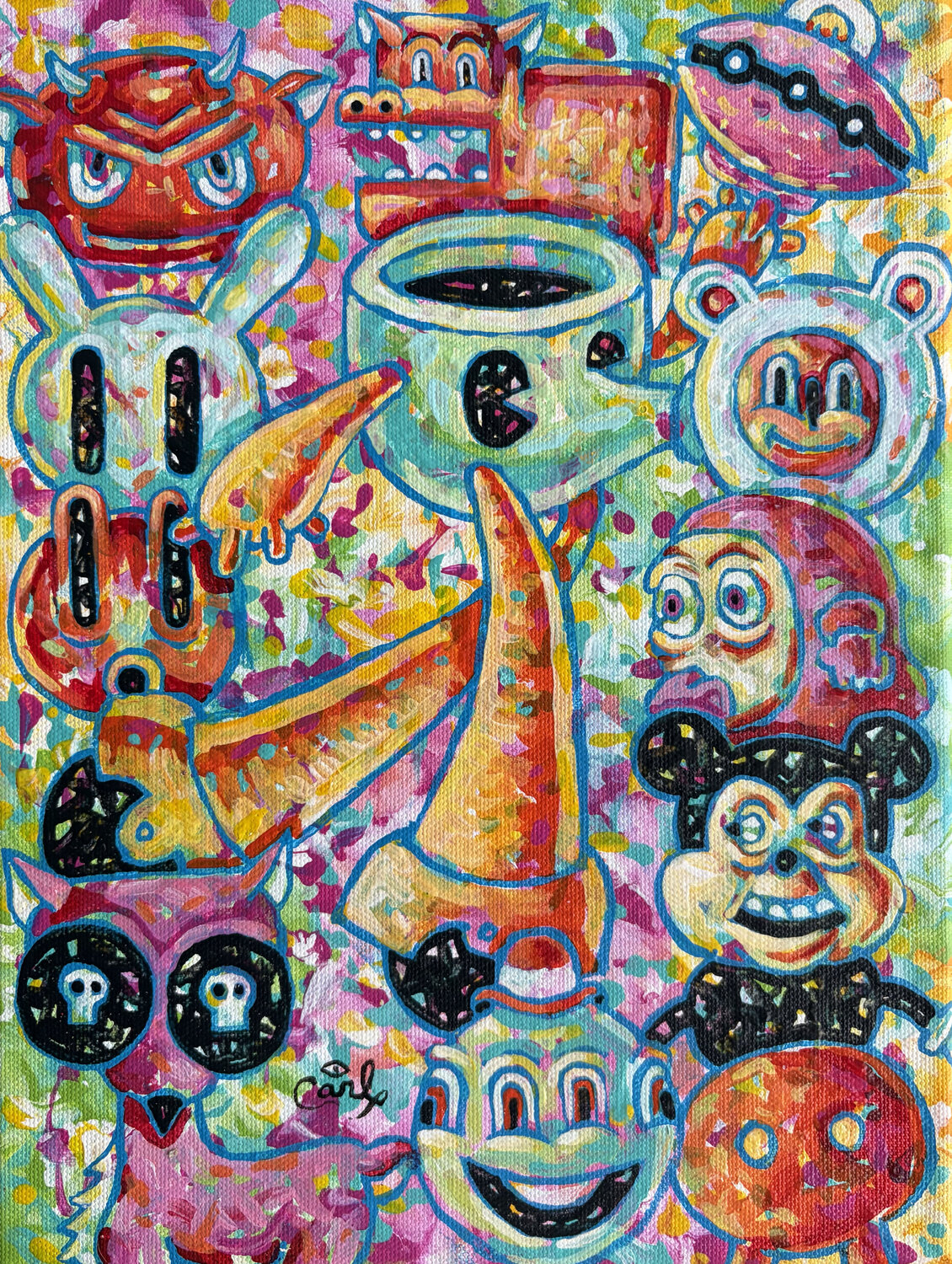 Coffee ToGo Carl Lozada Original painting for sale
