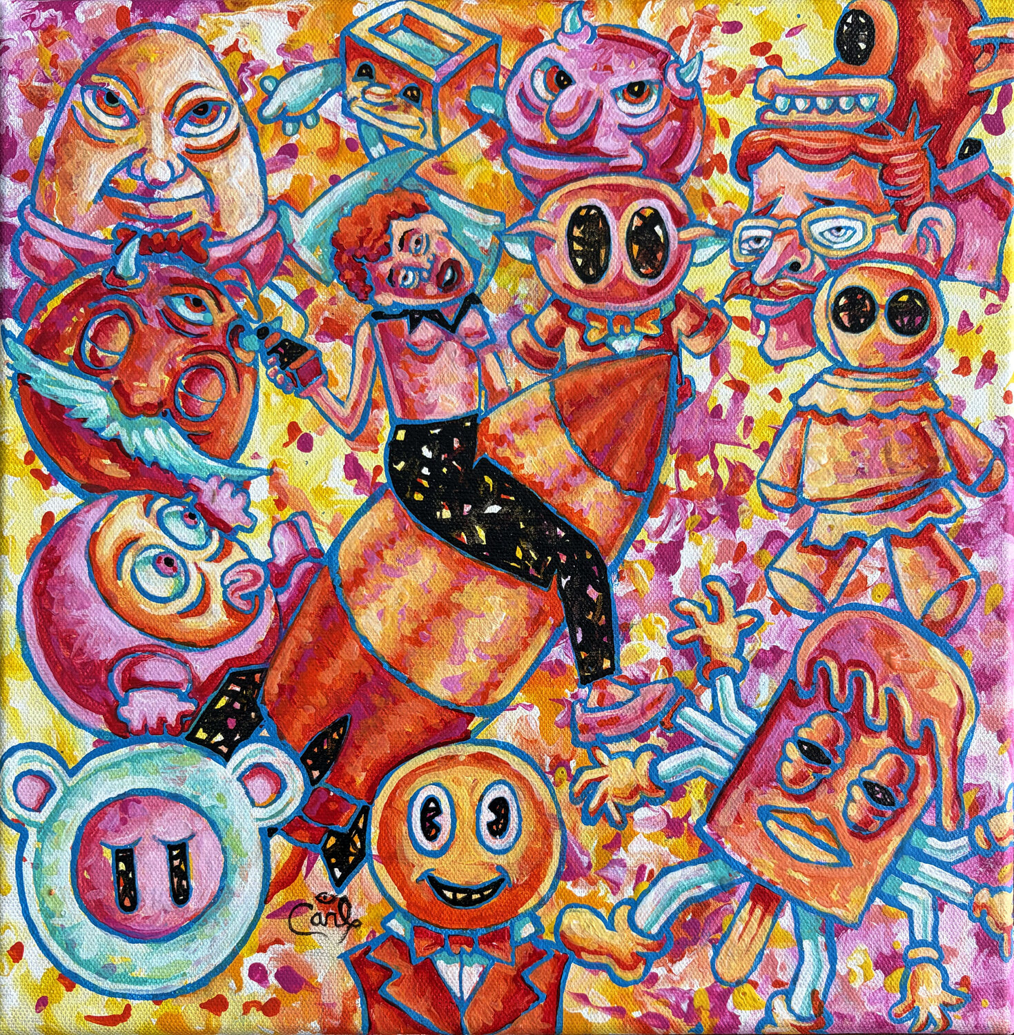 Is there a Rocket in Your Pocket? Carl Lozada Original painting for sale