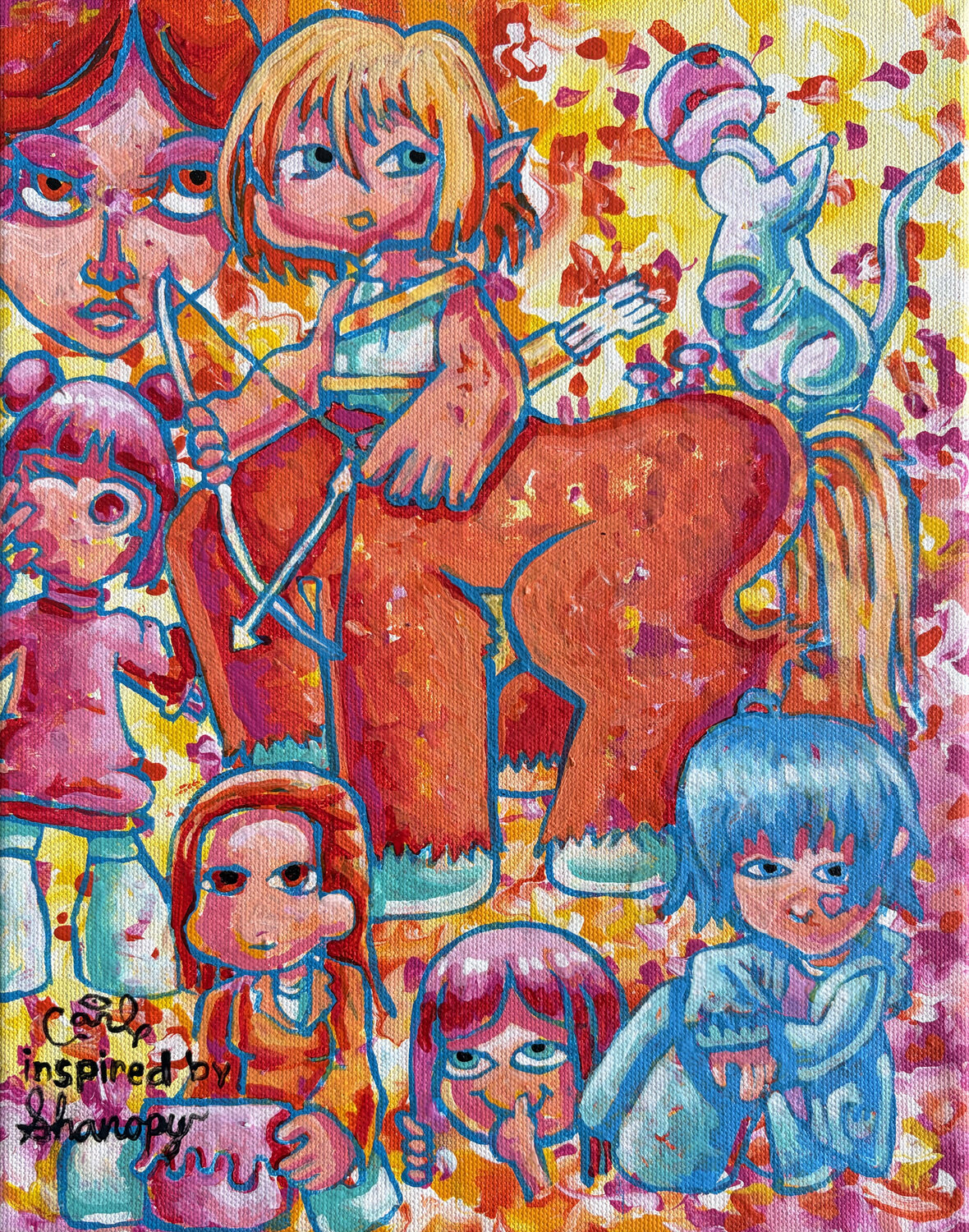Centaur Boy Carl Lozada Original painting for sale