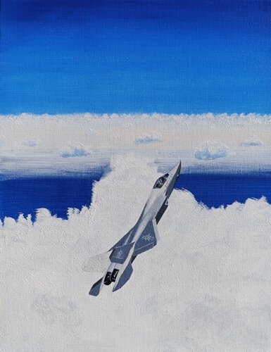 out of the blue and into the black,J-35 by Ryohei Kubo, Painting for Sale on Select