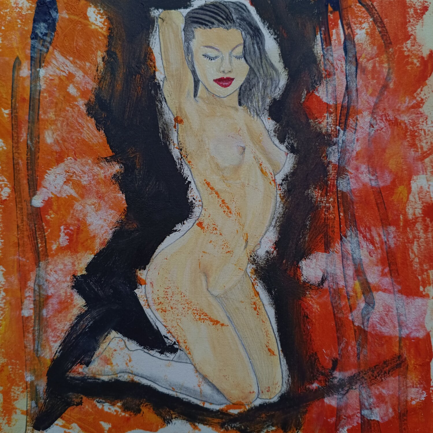 Nude Ryohei Kubo Original painting for sale