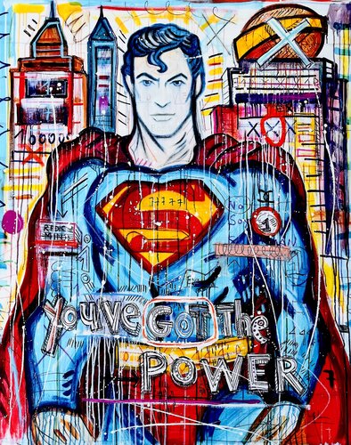 Soy un Superman by Mercedes Lagunas, Painting for Sale on Select
