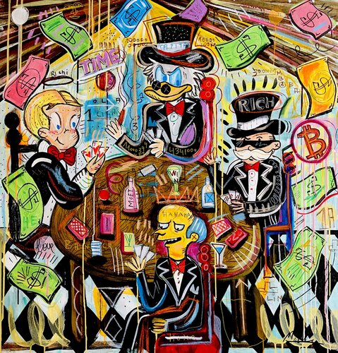Billionaire’s Game by Mercedes Lagunas, Painting for Sale on Select