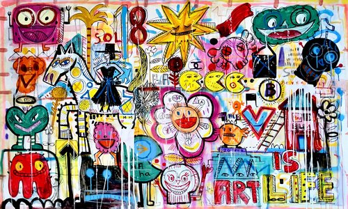 Art is Life by Mercedes Lagunas, Painting for Sale on Select