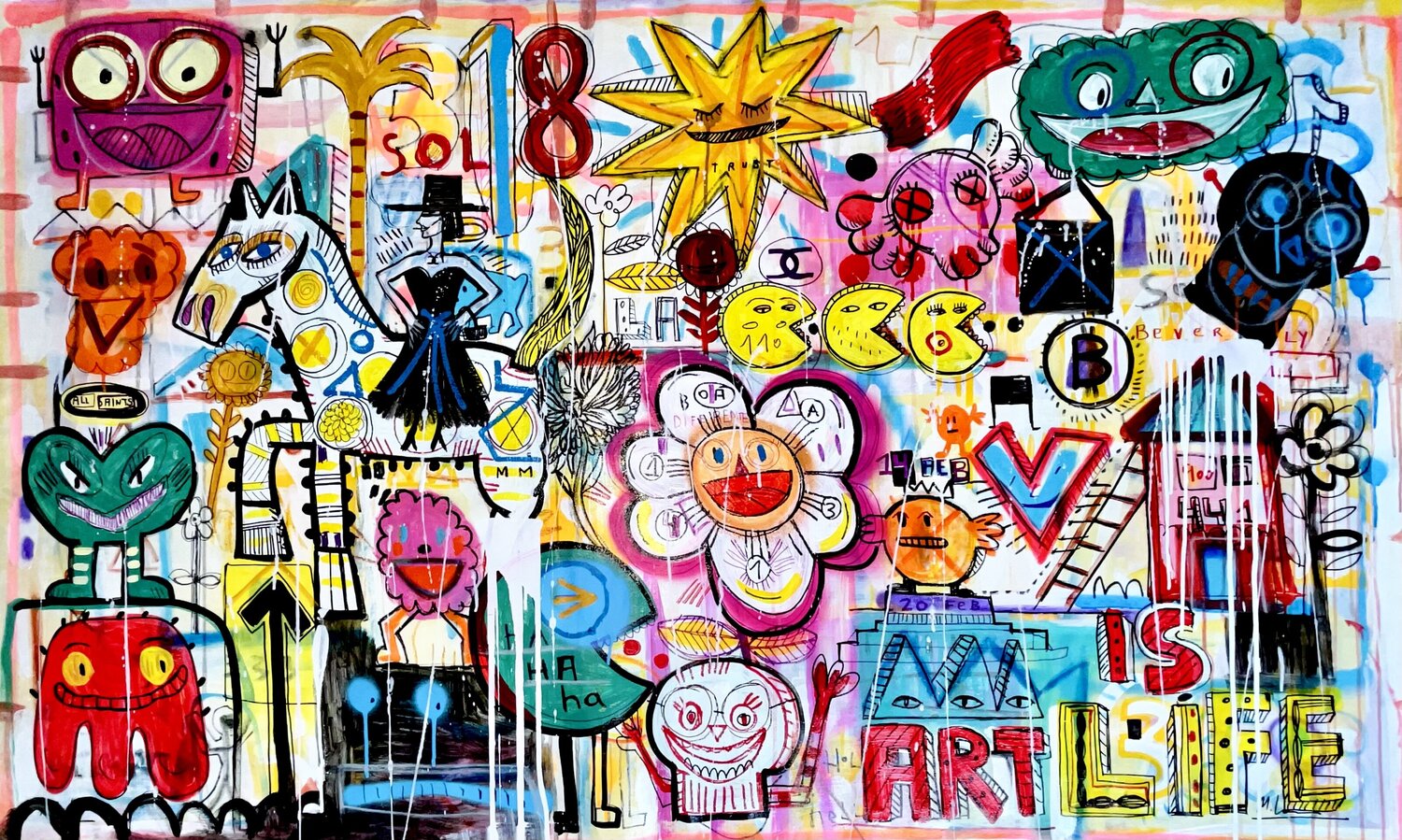 Art is Life Mercedes Lagunas Original painting for sale