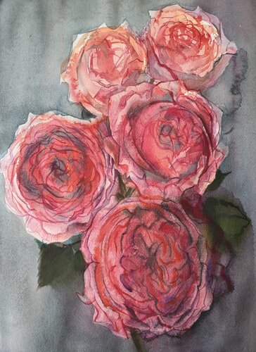 Coral Roses von Olga Brink, Malerei kaufen auf Select