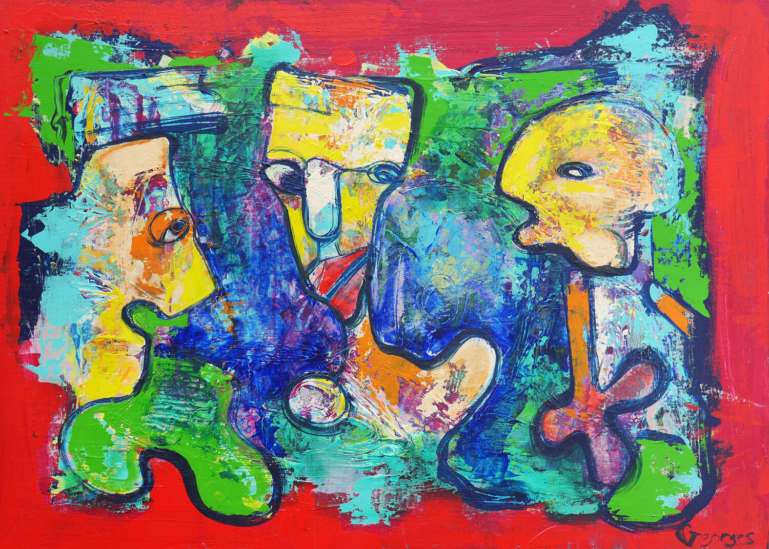 THE GUILTY Georges de Groot Original painting for sale
