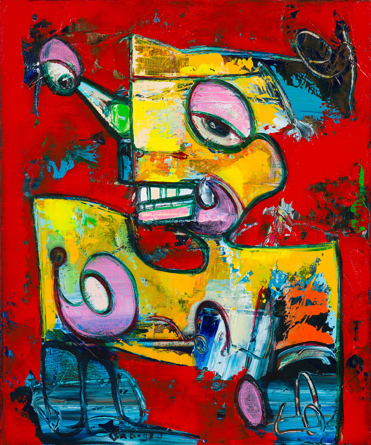 KEEP AN EYE ON YOU Georges de Groot Original painting for sale