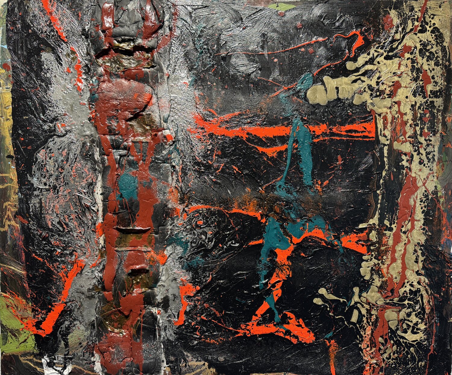 Tall stuff/ totem 1 David Utzon Original painting for sale