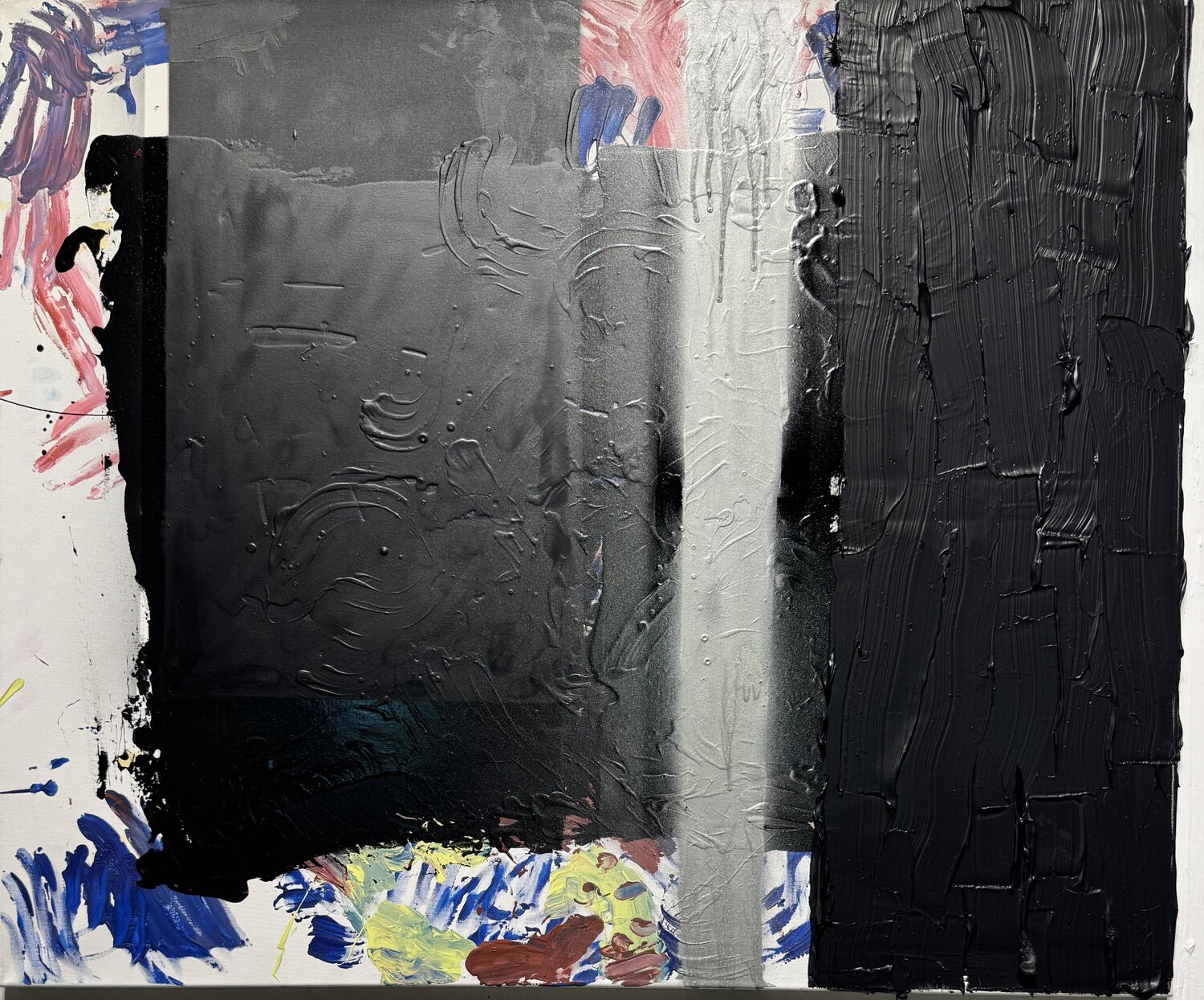 Black experiments 5 David Utzon Original painting for sale